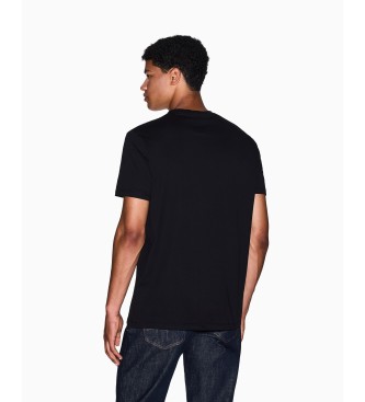 A|X Armani Exchange Majica regularnega kroja iz črnega bombažnega džersija