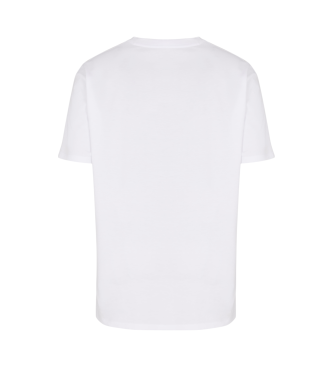 Armani Exchange T-shirt in cotone con logo bianco in rilievo