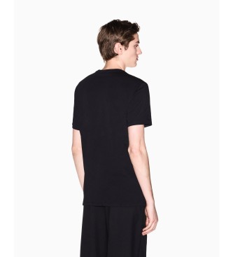 A|X Armani Exchange Tonal Embossed Logo T-shirt zwart