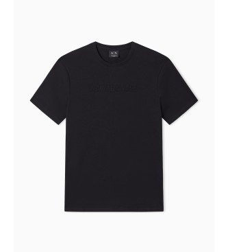 A|X Armani Exchange Tonal Embossed Logo T-shirt zwart