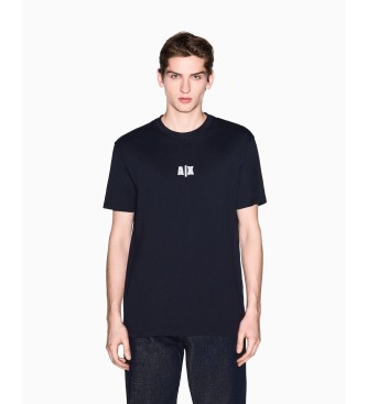 A|X Armani Exchange Majica regular fit AX mornarsko modra