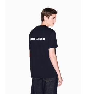 A|X Armani Exchange Majica regular fit AX mornarsko modra