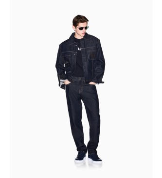 A|X Armani Exchange Majica regular fit AX mornarsko modra