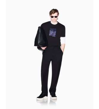 A|X Armani Exchange Majica Regular Fit ?rna