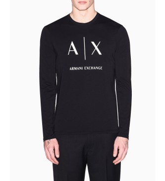 A|X Armani Exchange Maglietta a maniche lunghe nera