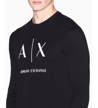 A|X Armani Exchange Maglietta a maniche lunghe nera