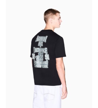 A|X Armani Exchange Majica Regular Plus Fit črna