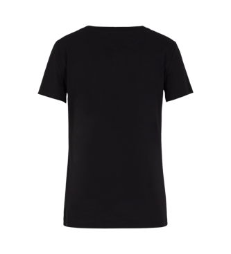 Armani Exchange Regular Fit T-Shirt mit schwarzem Icon-Patch