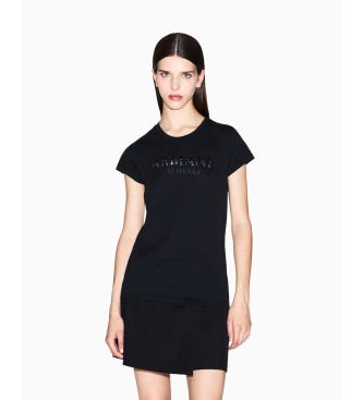 Armani Exchange Logo Shiny T-shirt black