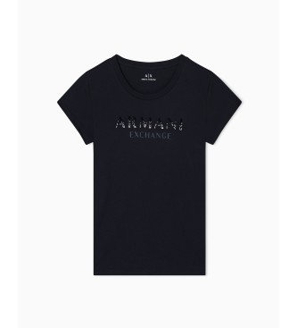 Armani Exchange Logo Shiny T-shirt black