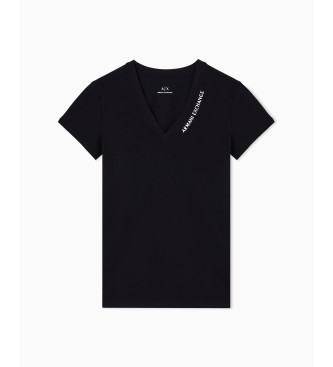Armani Exchange Black T-Shirt with Logo