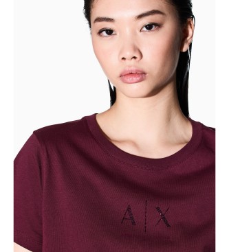 Armani Exchange T-shirt Logo Bright burgundy