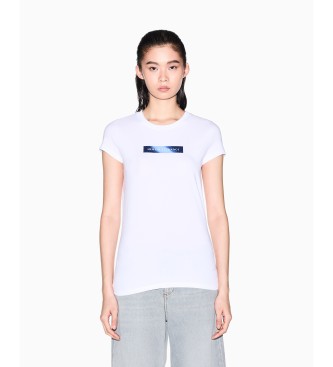 A|X Armani Exchange T-shirt ajusté en maille de coton stretch blanc