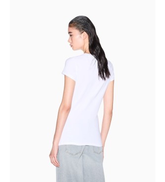 A|X Armani Exchange T-shirt ajusté en maille de coton stretch blanc