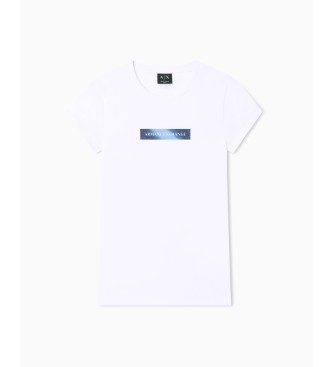 A|X Armani Exchange T-shirt ajusté en maille de coton stretch blanc