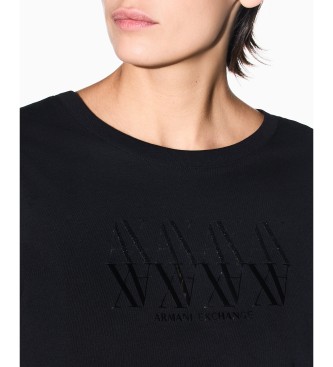 A|X Armani Exchange maglietta nera tagliata