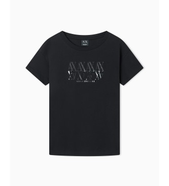 A|X Armani Exchange maglietta nera tagliata