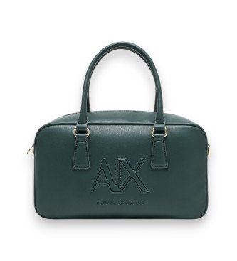 Armani Exchange Large Handbag with Green Top Handle