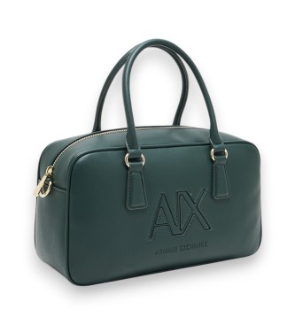 Armani Exchange Large Handbag with Green Top Handle