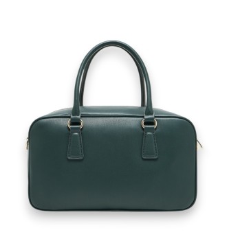 Armani Exchange Large Handbag with Green Top Handle