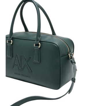 Armani Exchange Large Handbag with Green Top Handle