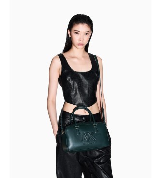Armani Exchange Large Handbag with Green Top Handle