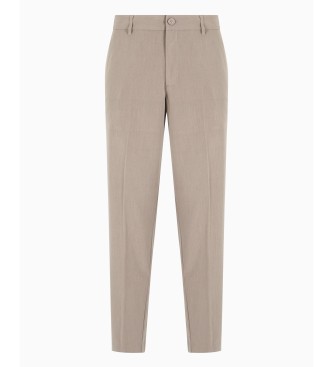 Armani Exchange Beżowe spodnie Flow