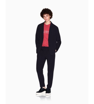Armani Exchange Spodnie Flow navy