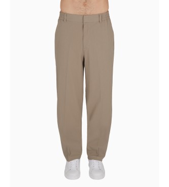 Armani Exchange Pantaloni chino beige in metallo