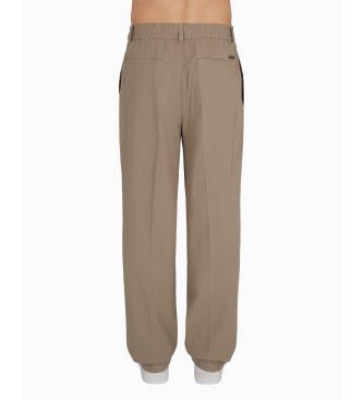 Armani Exchange Pantaloni chino beige in metallo