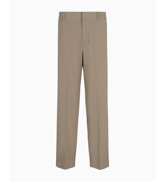 Armani Exchange Pantaloni chino beige in metallo