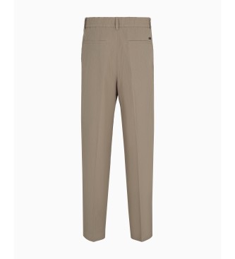Armani Exchange Pantaloni chino beige in metallo