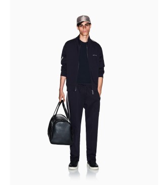 Armani Exchange Mornariške raztegljive hlače