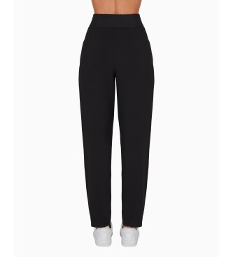 Armani Exchange Pantalon taille haute avec fermeture  boutons-pression invisibles noir