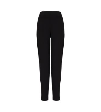 Armani Exchange Pantalon taille haute avec fermeture  boutons-pression invisibles noir