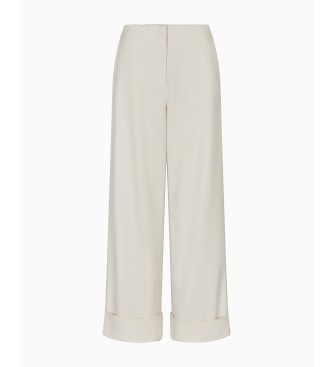 AIX Armani Exchange Beige High Waist Trousers