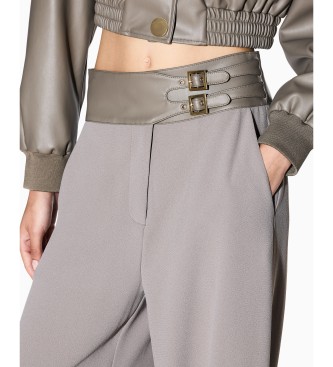 A|X Armani Exchange Cal�as bege com faixas