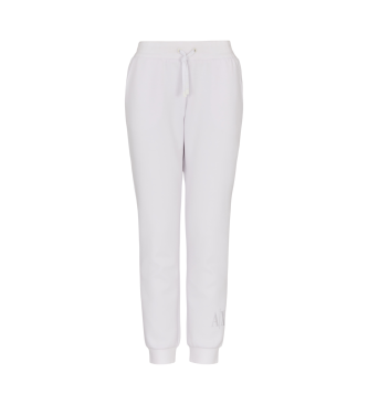 Armani Exchange Pantalon de jogging avec logo blanc