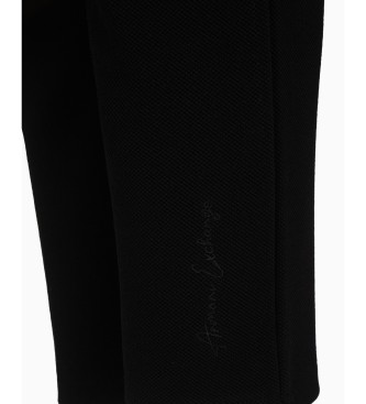 Armani Exchange Cigarette trousers with embroidered logo black