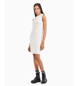 Armani Exchange White knitted dress