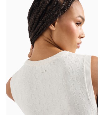 Armani Exchange White knitted dress