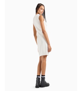 Armani Exchange White knitted dress