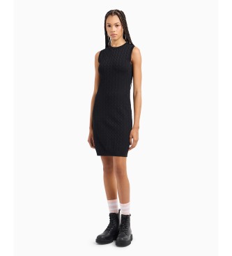 Armani Exchange Black knitted dress