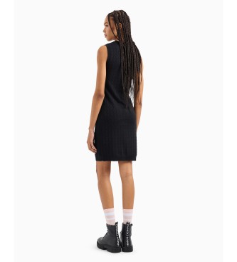 Armani Exchange Black knitted dress