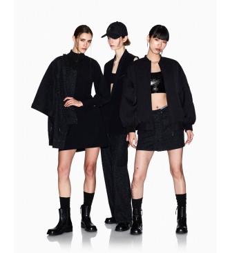 A|X Armani Exchange Czarna dopasowana sukienka
