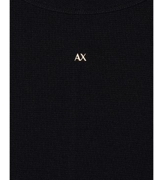 A|X Armani Exchange Czarna dopasowana sukienka