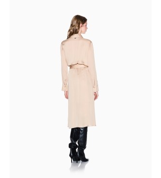 AIX Armani Exchange Dress with hidden buttons beige