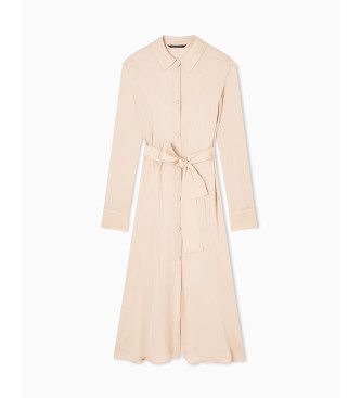 AIX Armani Exchange Dress with hidden buttons beige