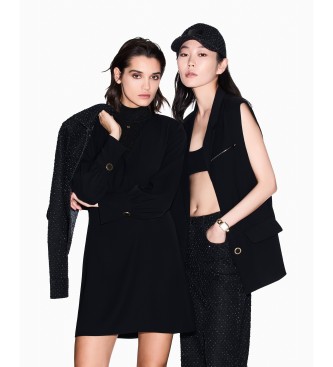 A|X Armani Exchange Jurk Regular V zwart