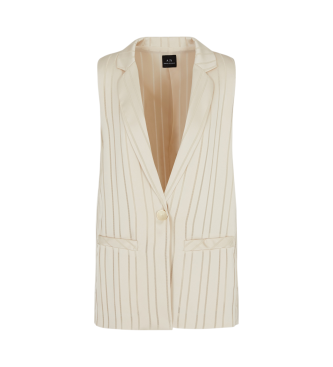 Armani Exchange Sleeveless waistcoat with deconstructed cut in beige